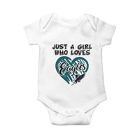 A Girl Who Loves Eagle Baby Onesie