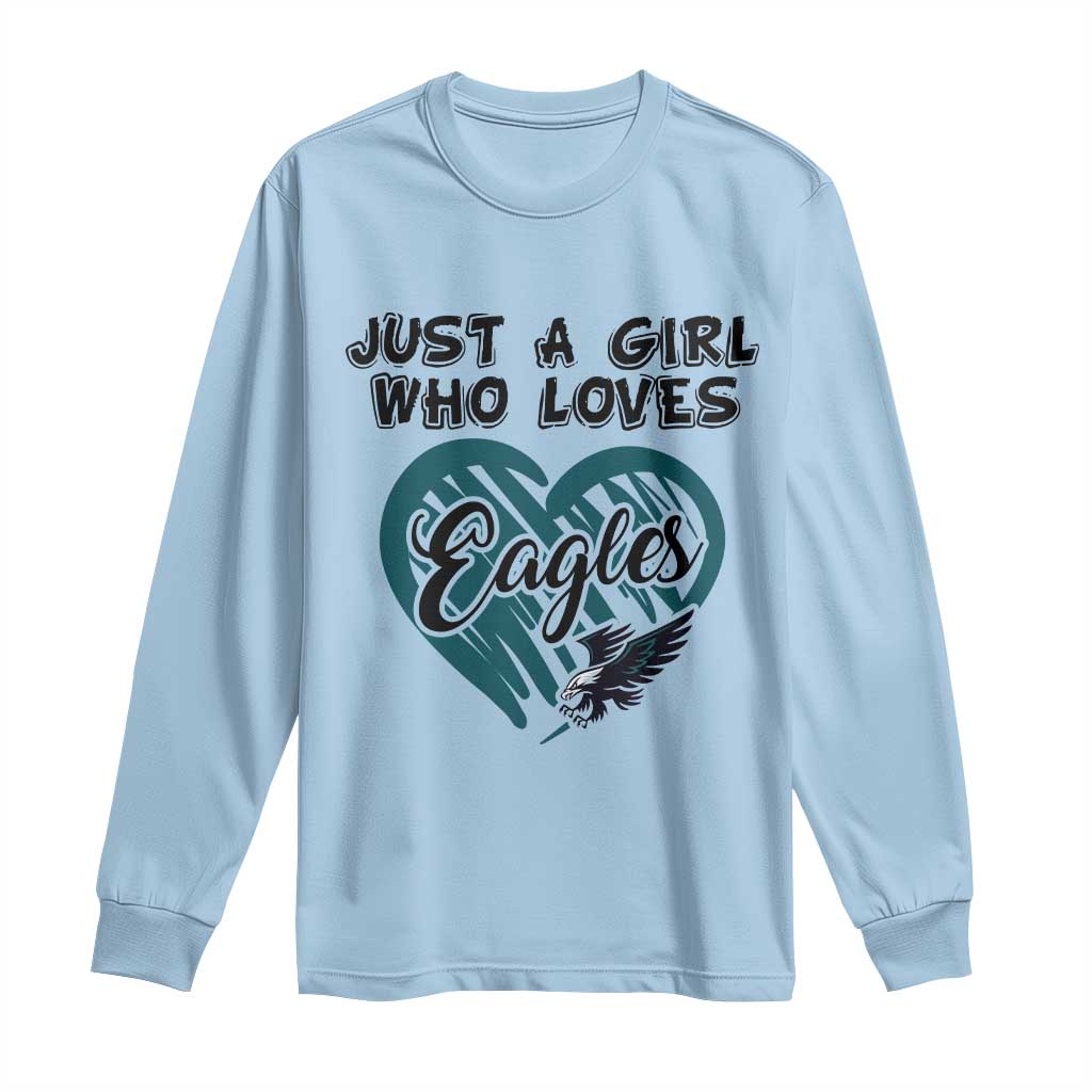 A Girl Who Loves Eagle Long Sleeve Shirt