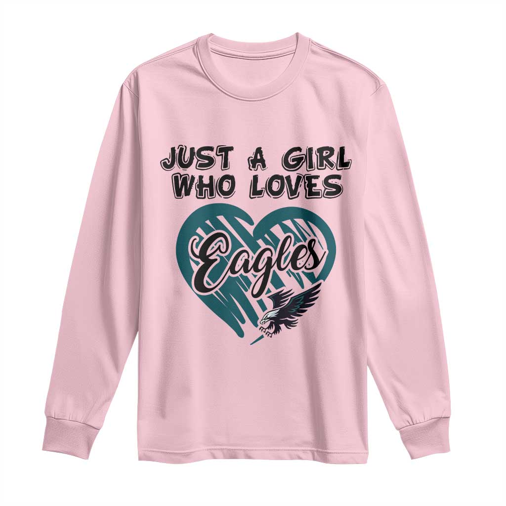 A Girl Who Loves Eagle Long Sleeve Shirt