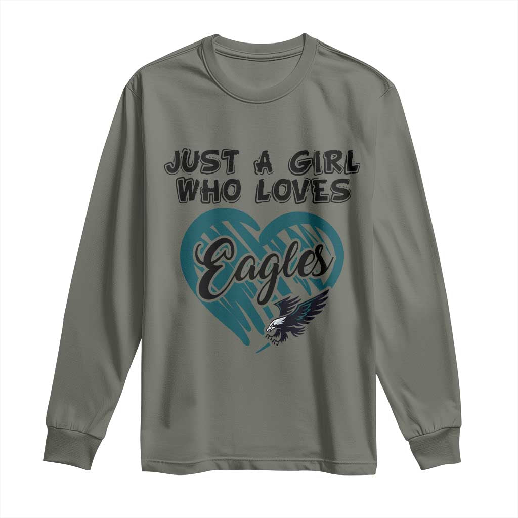 A Girl Who Loves Eagle Long Sleeve Shirt