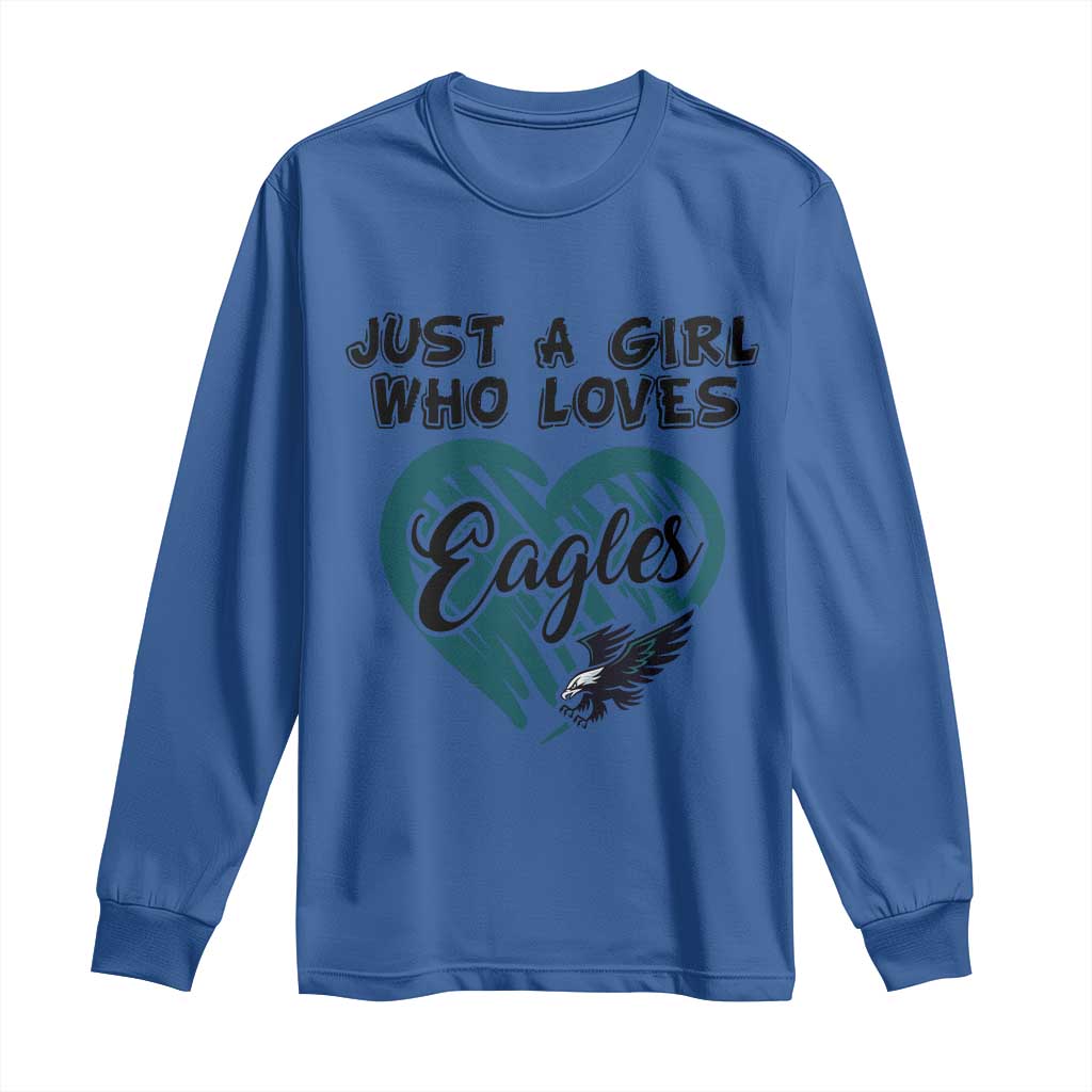 A Girl Who Loves Eagle Long Sleeve Shirt