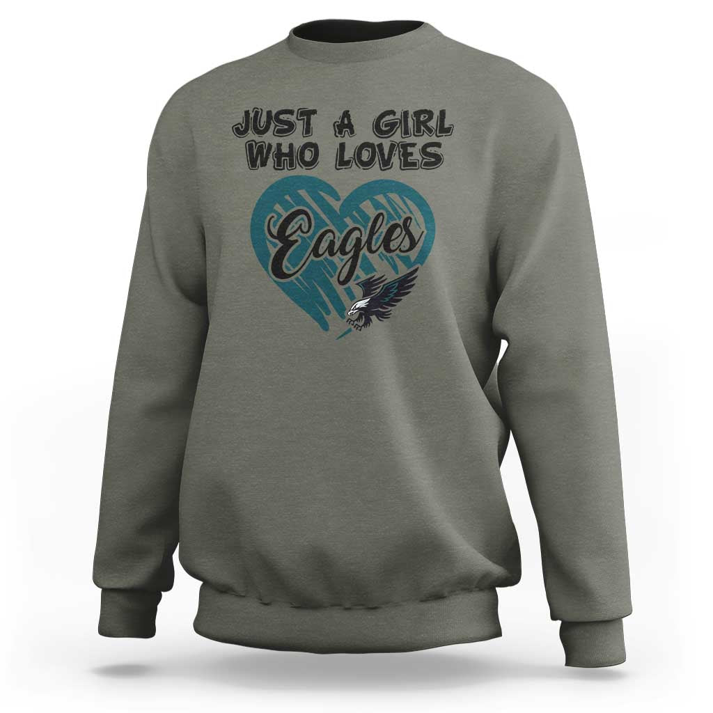 A Girl Who Loves Eagle Sweatshirt
