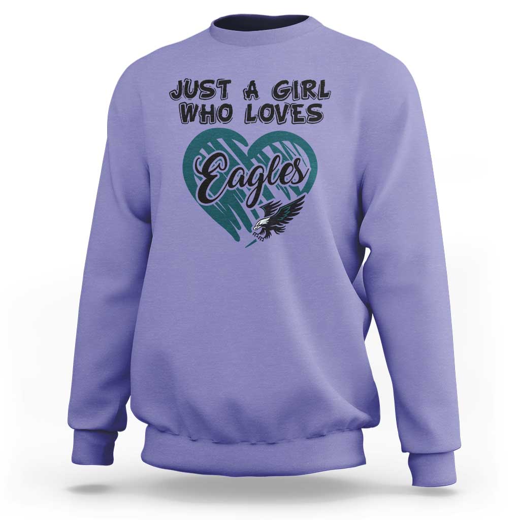 A Girl Who Loves Eagle Sweatshirt