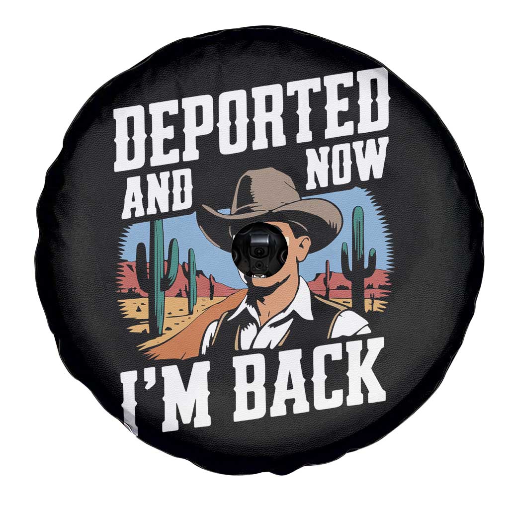Funny Mexican Cowboy Spare Tire Cover Now I'm Back Retro Vintage Desert