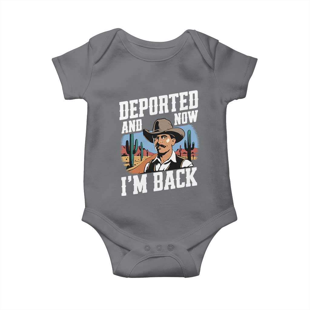 Funny Mexican Cowboy Baby Onesie Now I'm Back Retro Vintage Desert