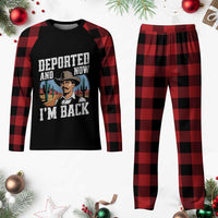 Funny Mexican Cowboy Plaid Pajama Set Now I'm Back Retro Vintage Desert - Wonder Print Shop