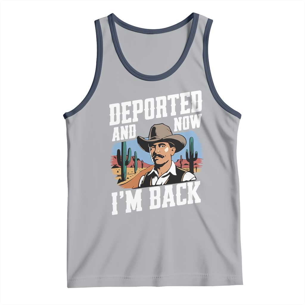 Funny Mexican Cowboy Tank Top Now I'm Back Retro Vintage Desert
