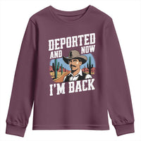 Funny Mexican Cowboy Youth Sweatshirt Now I'm Back Retro Vintage Desert
