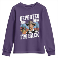 Funny Mexican Cowboy Youth Sweatshirt Now I'm Back Retro Vintage Desert
