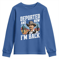 Funny Mexican Cowboy Youth Sweatshirt Now I'm Back Retro Vintage Desert