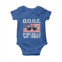 Funny D.O.G.E Patriotic 2025 Baby Onesie In Big Balls We Trust American Flag