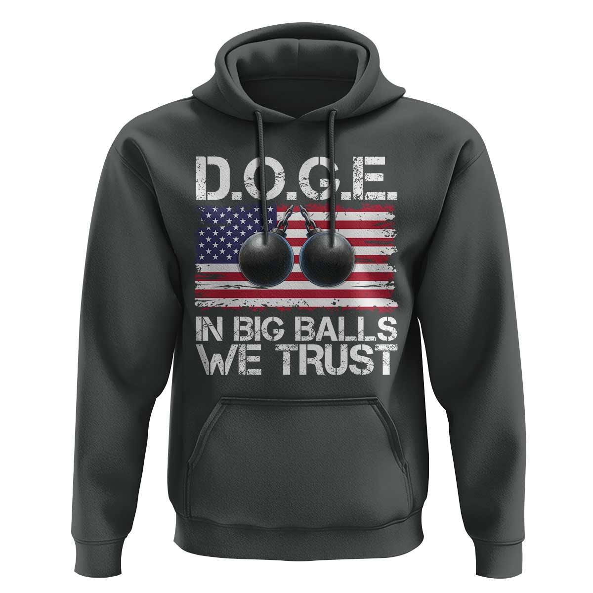 Funny D.O.G.E Patriotic 2025 Hoodie In Big Balls We Trust American Flag