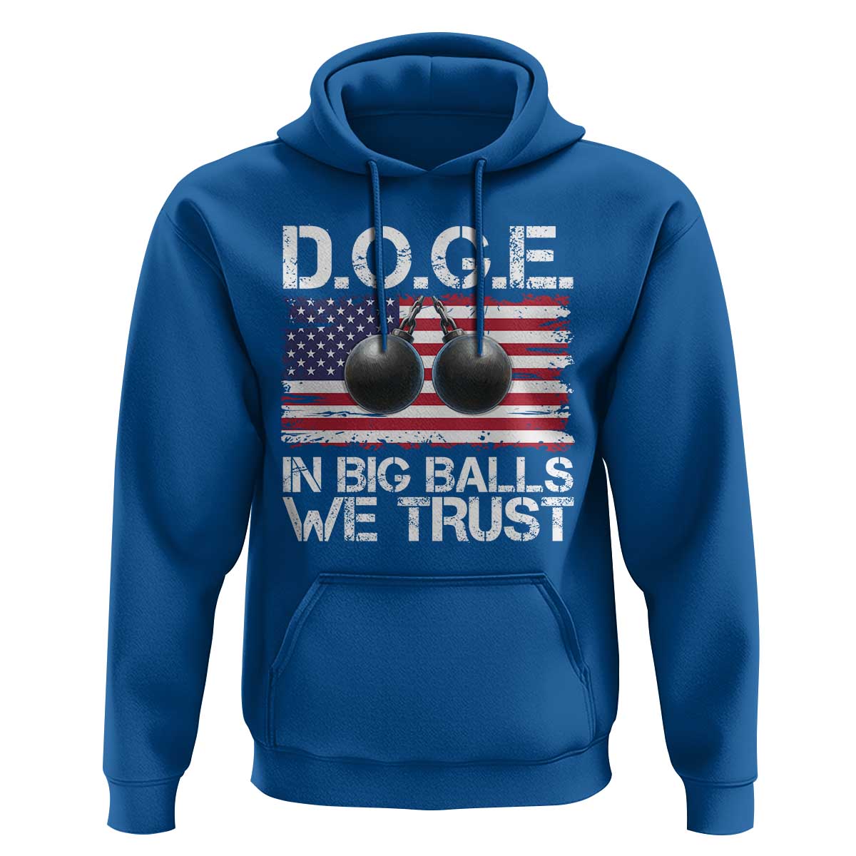 Funny D.O.G.E Patriotic 2025 Hoodie In Big Balls We Trust American Flag