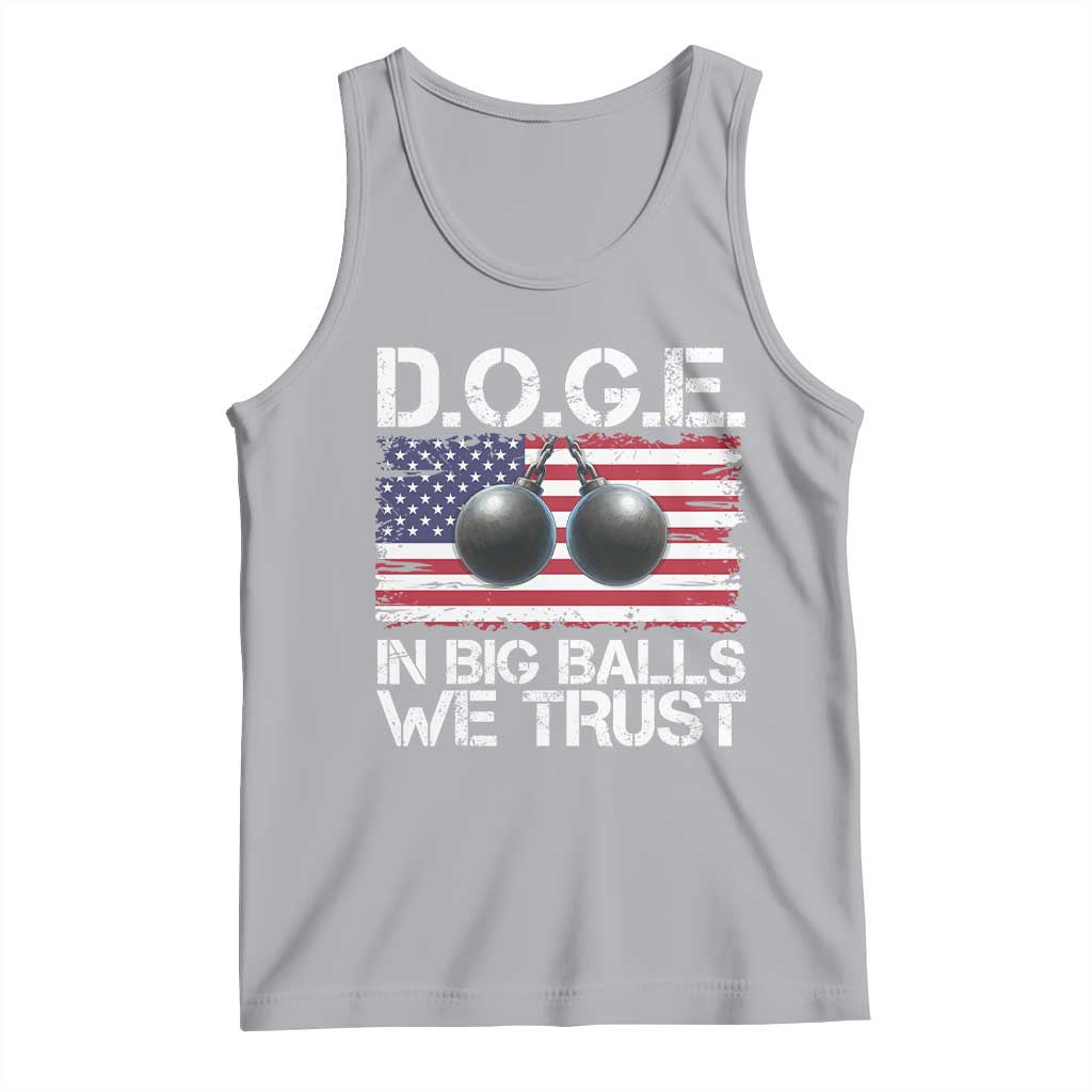 Funny D.O.G.E Patriotic 2025 Tank Top In Big Balls We Trust American Flag