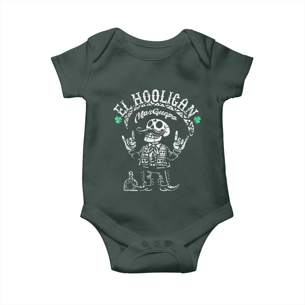 Funny Mexican Mariachi Skeleton Baby Onesie El Hooligan Mas Guapo Very Handsome