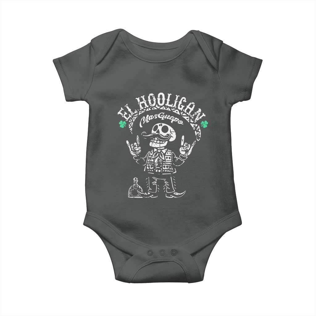 Funny Mexican Mariachi Skeleton Baby Onesie El Hooligan Mas Guapo Very Handsome