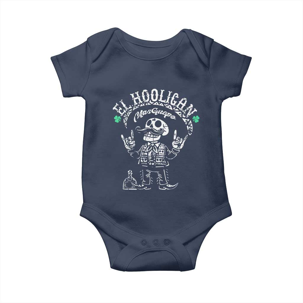 Funny Mexican Mariachi Skeleton Baby Onesie El Hooligan Mas Guapo Very Handsome
