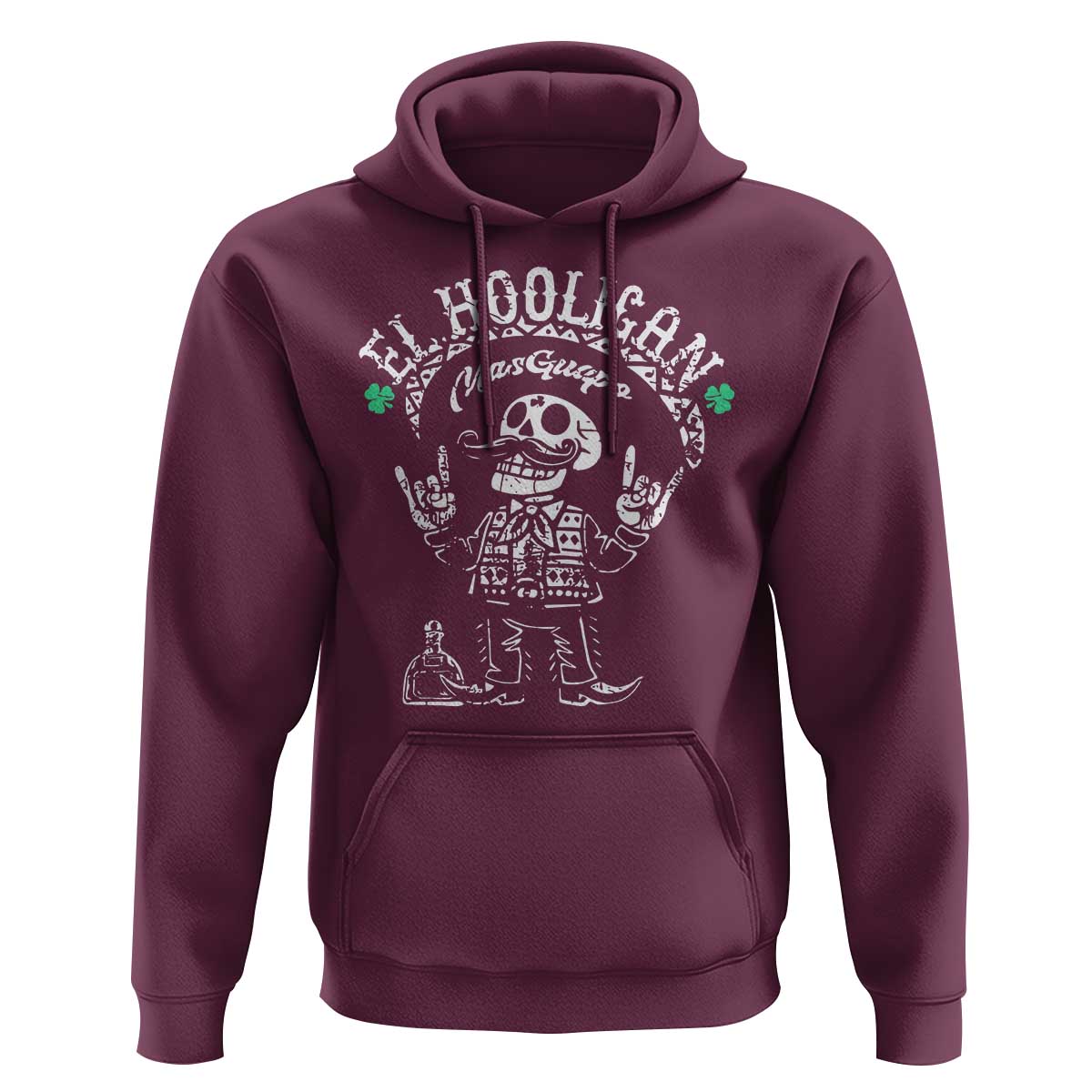 Funny Mexican Mariachi Skeleton Hoodie El Hooligan Mas Guapo Very Handsome