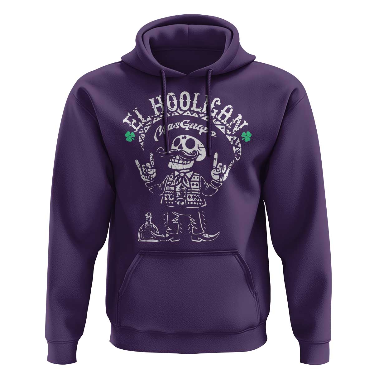 Funny Mexican Mariachi Skeleton Hoodie El Hooligan Mas Guapo Very Handsome