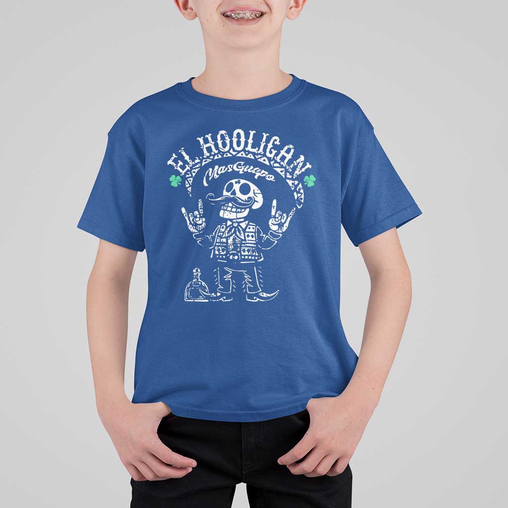 Funny Mexican Mariachi Skeleton T Shirt For Kid El Hooligan Mas Guapo Very Handsome