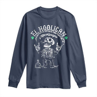 Funny Mexican Mariachi Skeleton Long Sleeve Shirt El Hooligan Mas Guapo Very Handsome