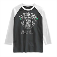 Funny Mexican Mariachi Skeleton Raglan Shirt El Hooligan Mas Guapo Very Handsome