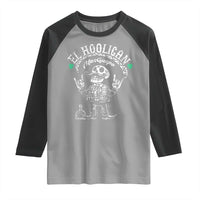 Funny Mexican Mariachi Skeleton Raglan Shirt El Hooligan Mas Guapo Very Handsome
