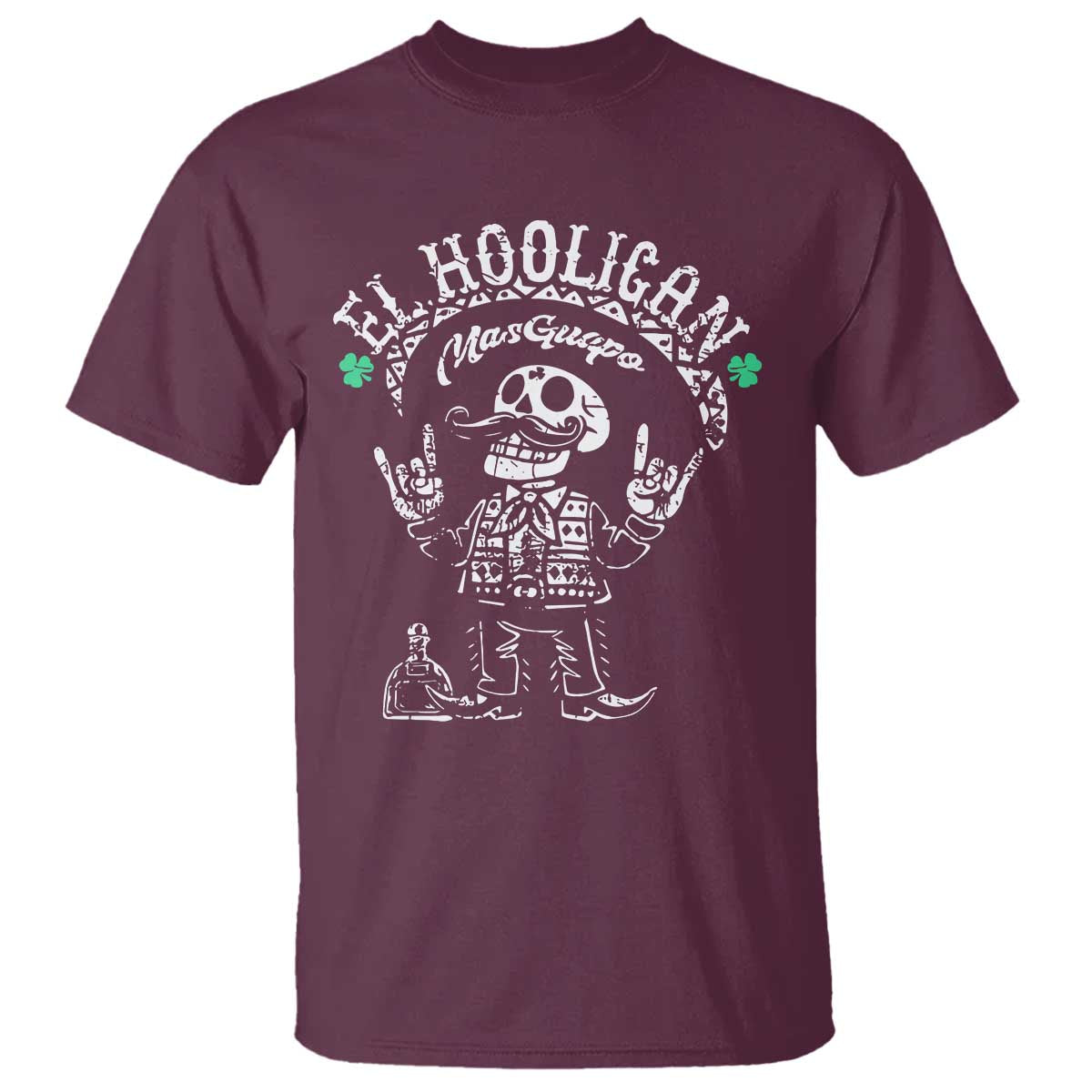Funny Mexican Mariachi Skeleton T Shirt El Hooligan Mas Guapo Very Handsome