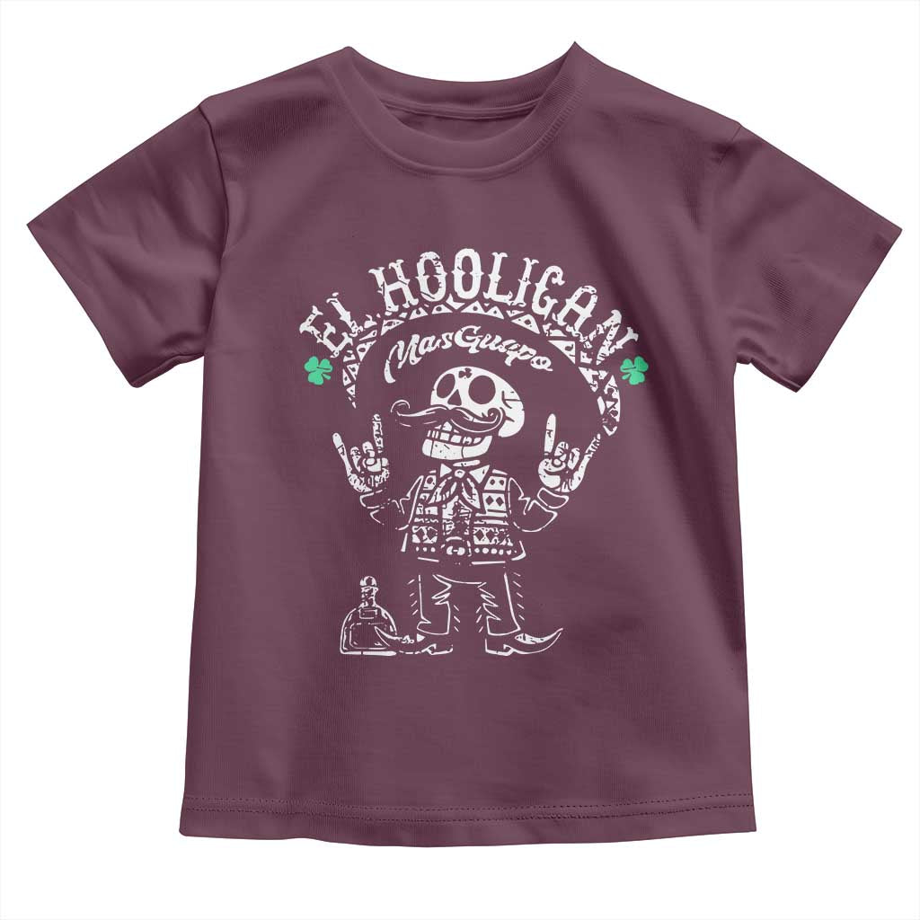 Funny Mexican Mariachi Skeleton Toddler T Shirt El Hooligan Mas Guapo Very Handsome