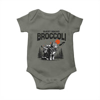 Quest Squad Broccoli Cat Baby Onesie Funny Hiking Adventure Cute Camping Feline
