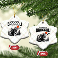Quest Squad Broccoli Cat Ceramic Ornament Funny Hiking Adventure Cute Camping Feline - Wonder Print Shop