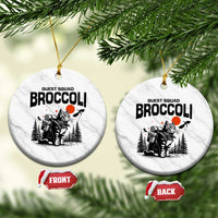 Quest Squad Broccoli Cat Ceramic Ornament Funny Hiking Adventure Cute Camping Feline - Wonder Print Shop