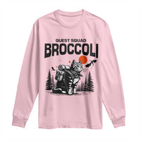 Quest Squad Broccoli Cat Long Sleeve Shirt Funny Hiking Adventure Cute Camping Feline