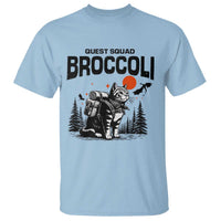 Quest Squad Broccoli Cat T Shirt Funny Hiking Adventure Cute Camping Feline