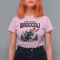 Quest Squad Broccoli Cat T Shirt For Women Funny Hiking Adventure Cute Camping Feline