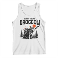 Quest Squad Broccoli Cat Tank Top Funny Hiking Adventure Cute Camping Feline