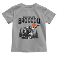 Quest Squad Broccoli Cat Toddler T Shirt Funny Hiking Adventure Cute Camping Feline
