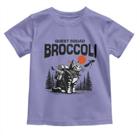Quest Squad Broccoli Cat Toddler T Shirt Funny Hiking Adventure Cute Camping Feline