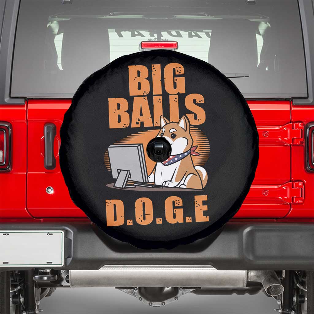 Funny Big Balls D.O.G.E Spare Tire Cover DOGE Shiba