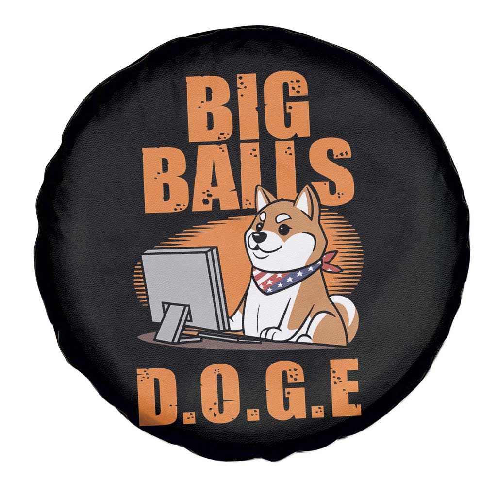Funny Big Balls D.O.G.E Spare Tire Cover DOGE Shiba