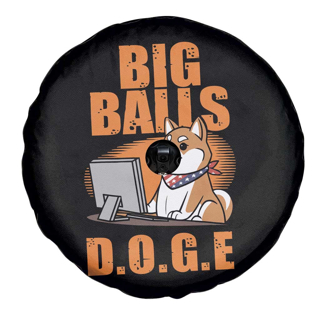 Funny Big Balls D.O.G.E Spare Tire Cover DOGE Shiba