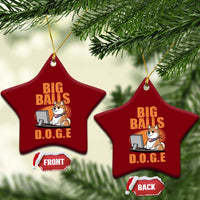 Funny Big Balls D.O.G.E Ceramic Ornament DOGE Shiba - Wonder Print Shop