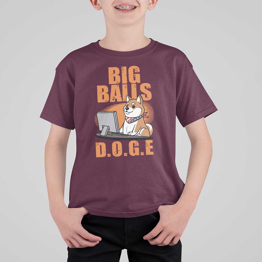 Funny Big Balls D.O.G.E T Shirt For Kid DOGE Shiba