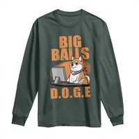 Funny Big Balls D.O.G.E Long Sleeve Shirt DOGE Shiba