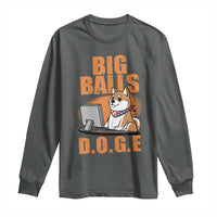 Funny Big Balls D.O.G.E Long Sleeve Shirt DOGE Shiba