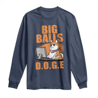 Funny Big Balls D.O.G.E Long Sleeve Shirt DOGE Shiba
