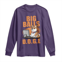 Funny Big Balls D.O.G.E Long Sleeve Shirt DOGE Shiba