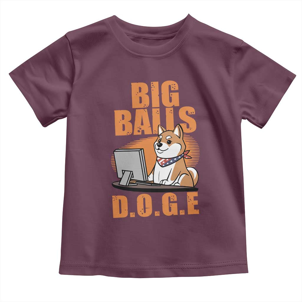 Funny Big Balls D.O.G.E Toddler T Shirt DOGE Shiba