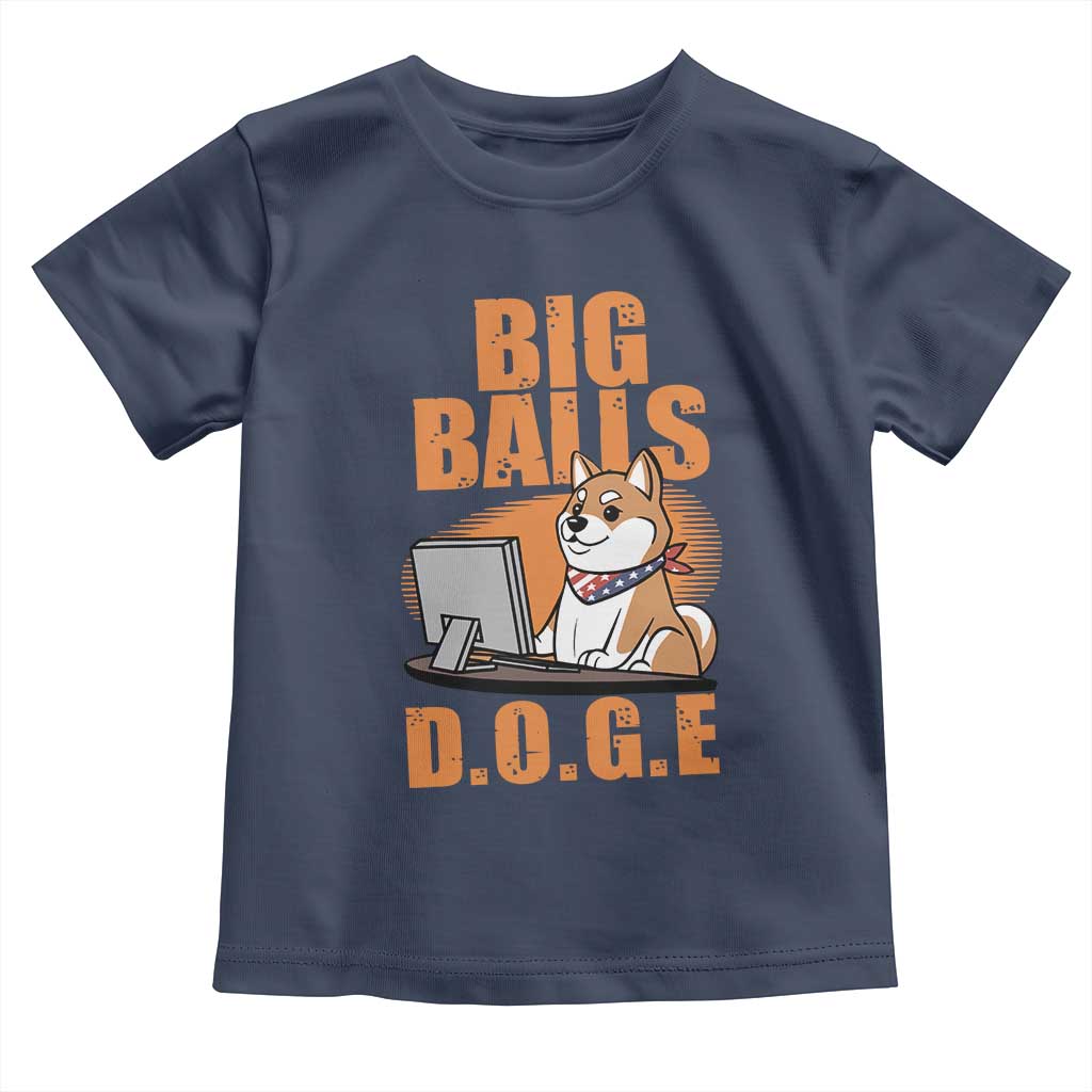 Funny Big Balls D.O.G.E Toddler T Shirt DOGE Shiba