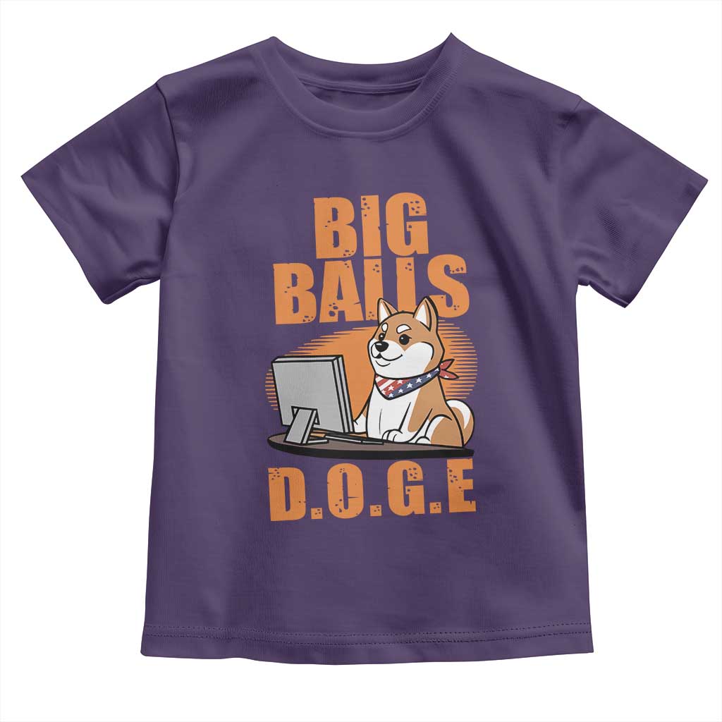 Funny Big Balls D.O.G.E Toddler T Shirt DOGE Shiba